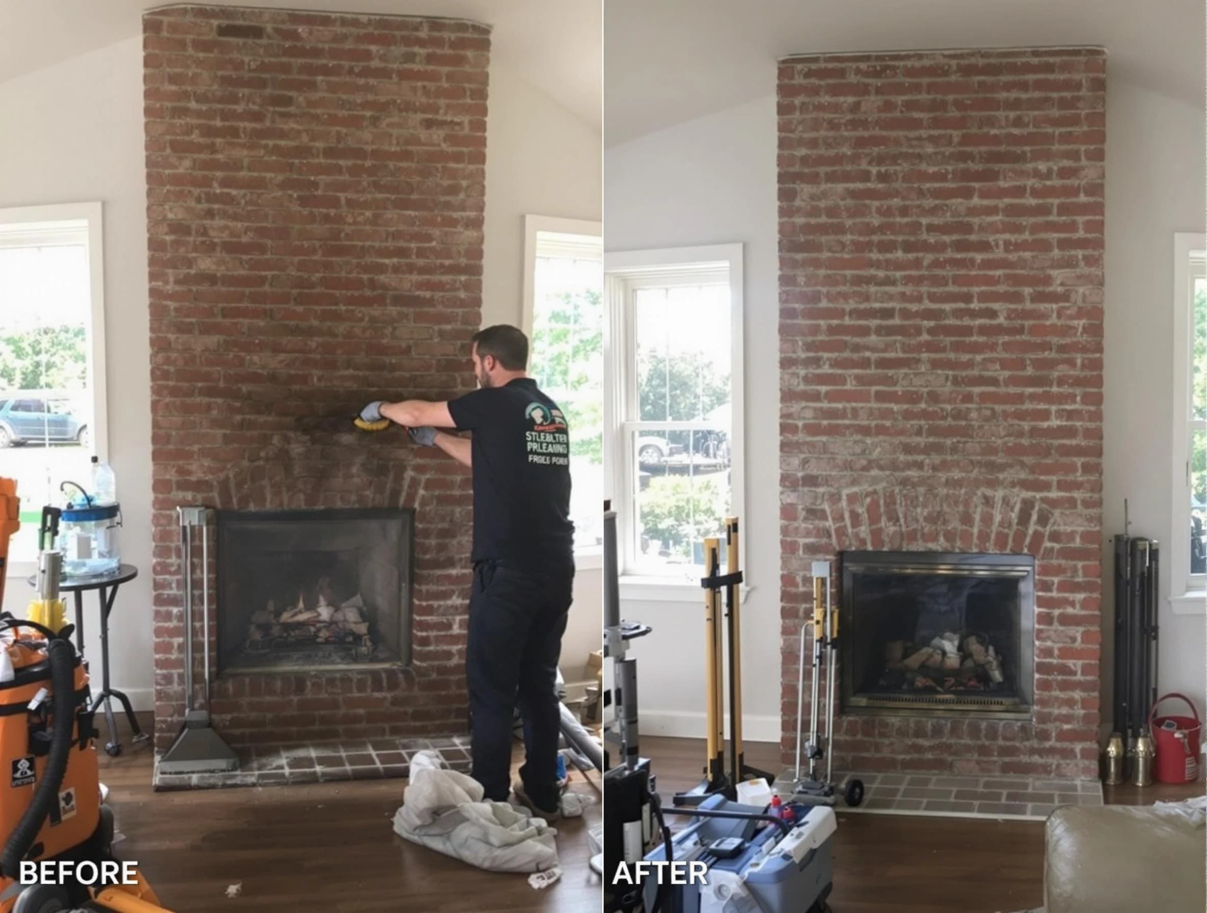 Finished chimney sweeping service by Greensburg Chimney Sweep in Greensburg, PA