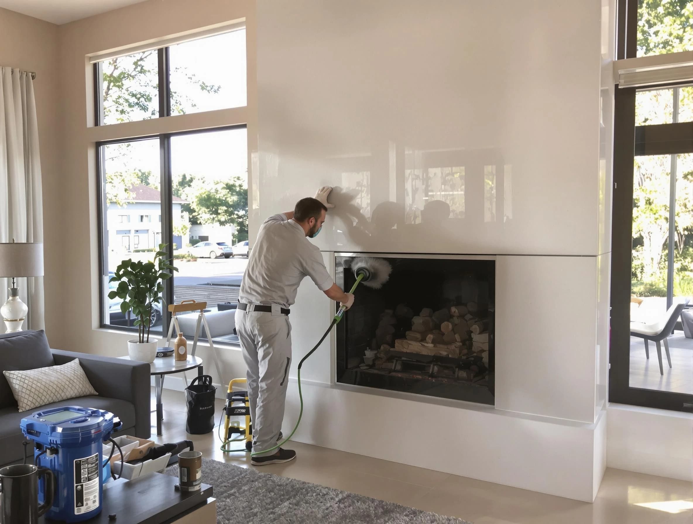 Greensburg Chimney Sweep performing thorough soot removal in Greensburg, PA