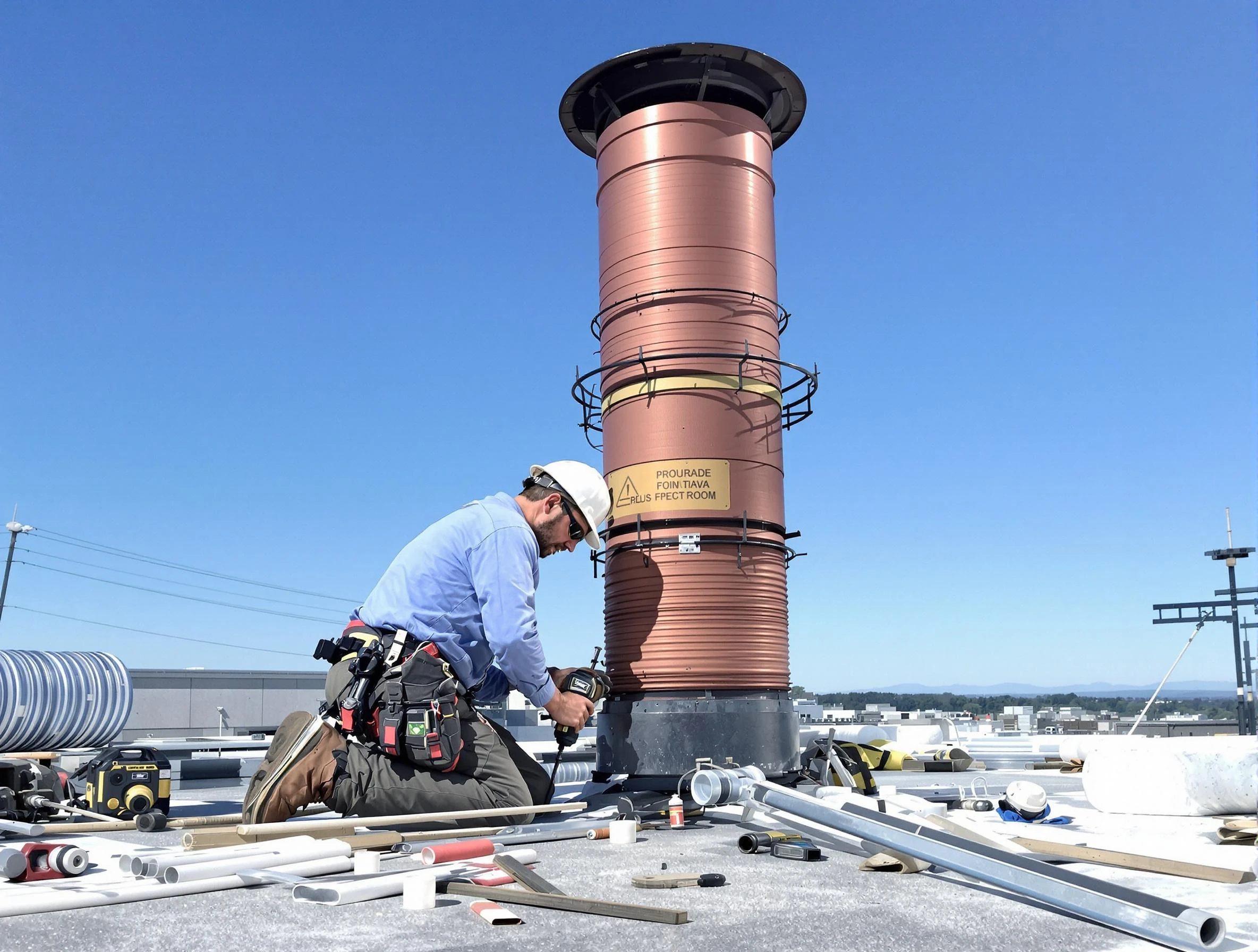 Installed chimney liner by Greensburg Chimney Sweep in Greensburg, PA
