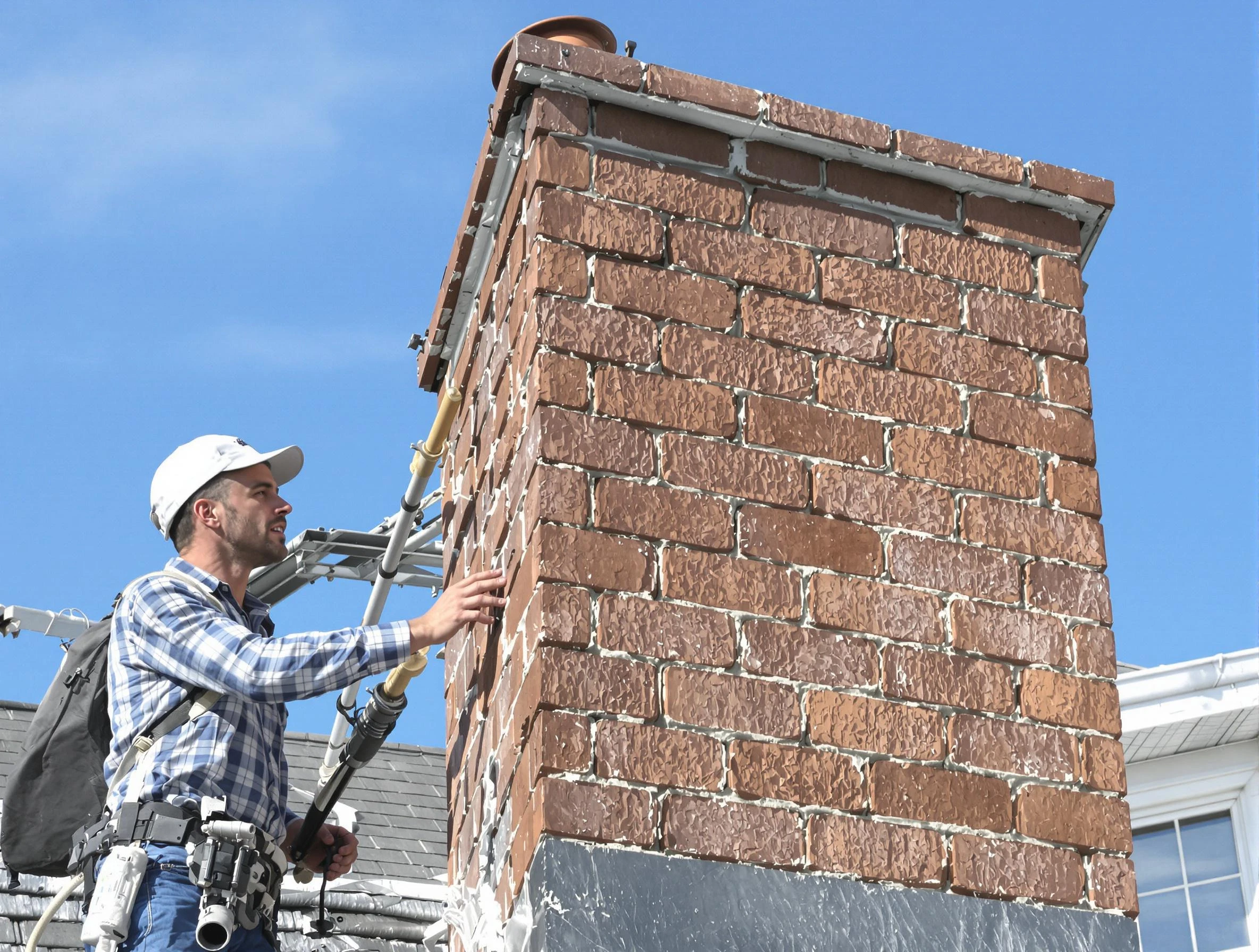 Brickwork for a chimney rebuild by Greensburg Chimney Sweep in Greensburg, PA