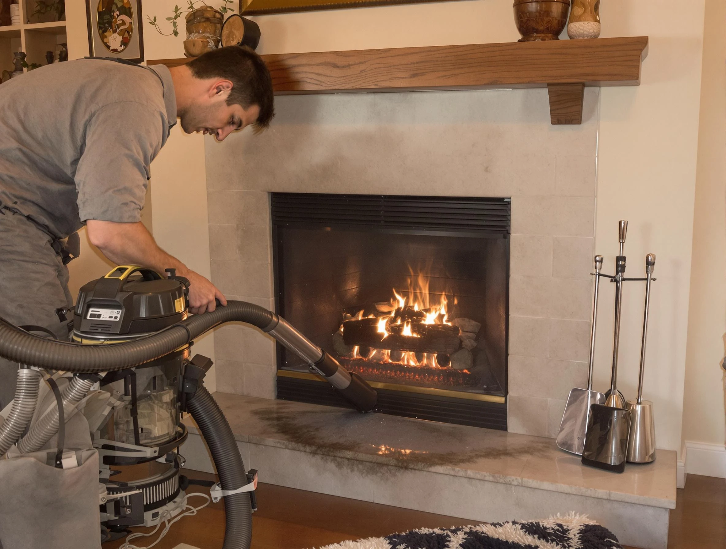 Routine fireplace upkeep by Greensburg Chimney Sweep in Greensburg, PA