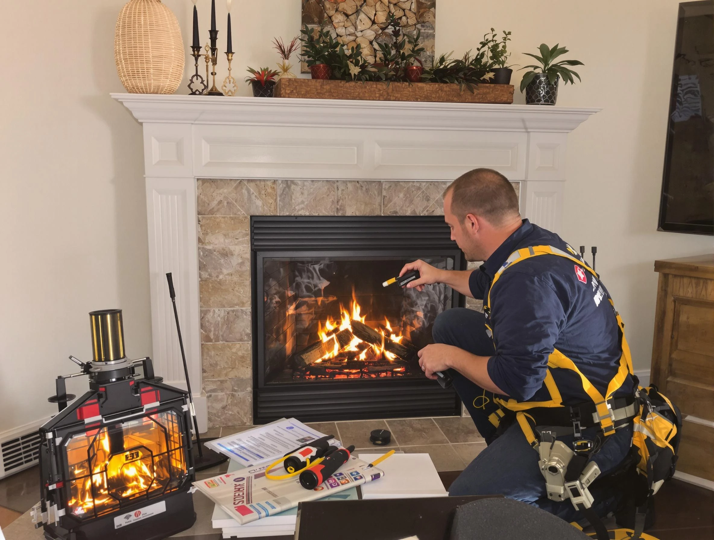 Safety-focused fireplace inspection by Greensburg Chimney Sweep in Greensburg, PA